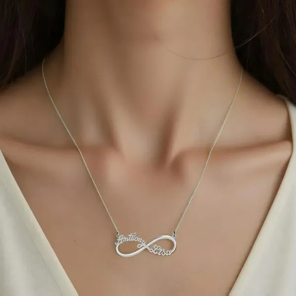 14 Karat Two Name Infinity Name Necklace
