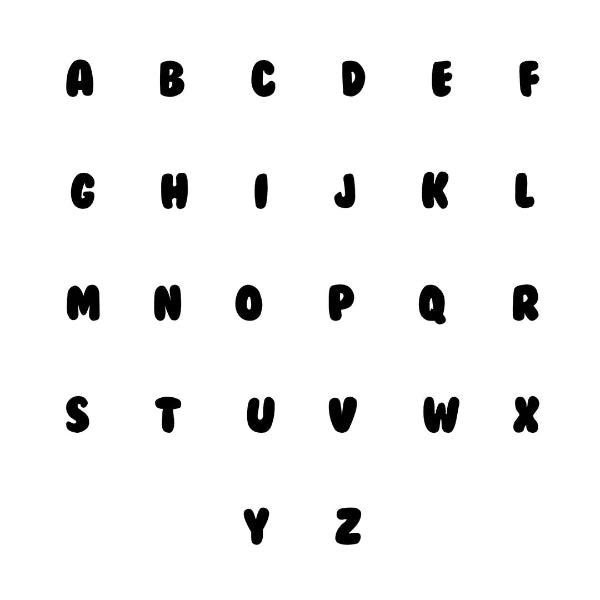 Sterling Silver Bubble Letter Name Necklace