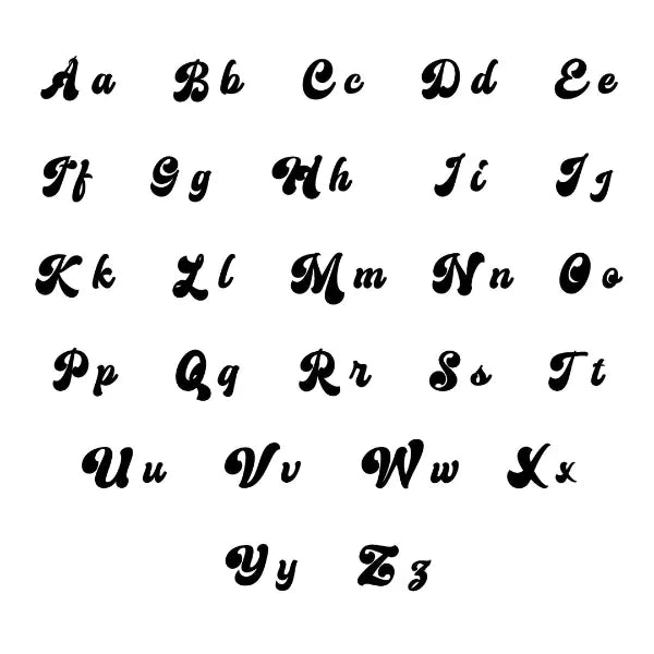 Sterling Silver Solid Letter Name Necklace