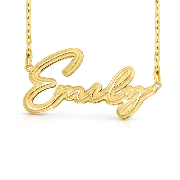 14 Karat Thin Script Name Necklace