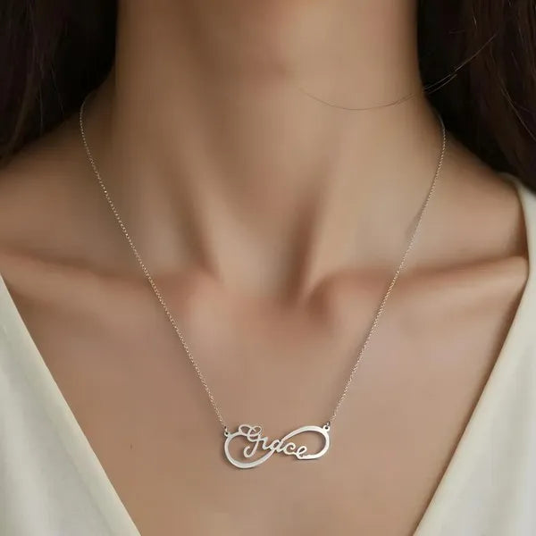 14 Karat Infinity Style Name Necklace