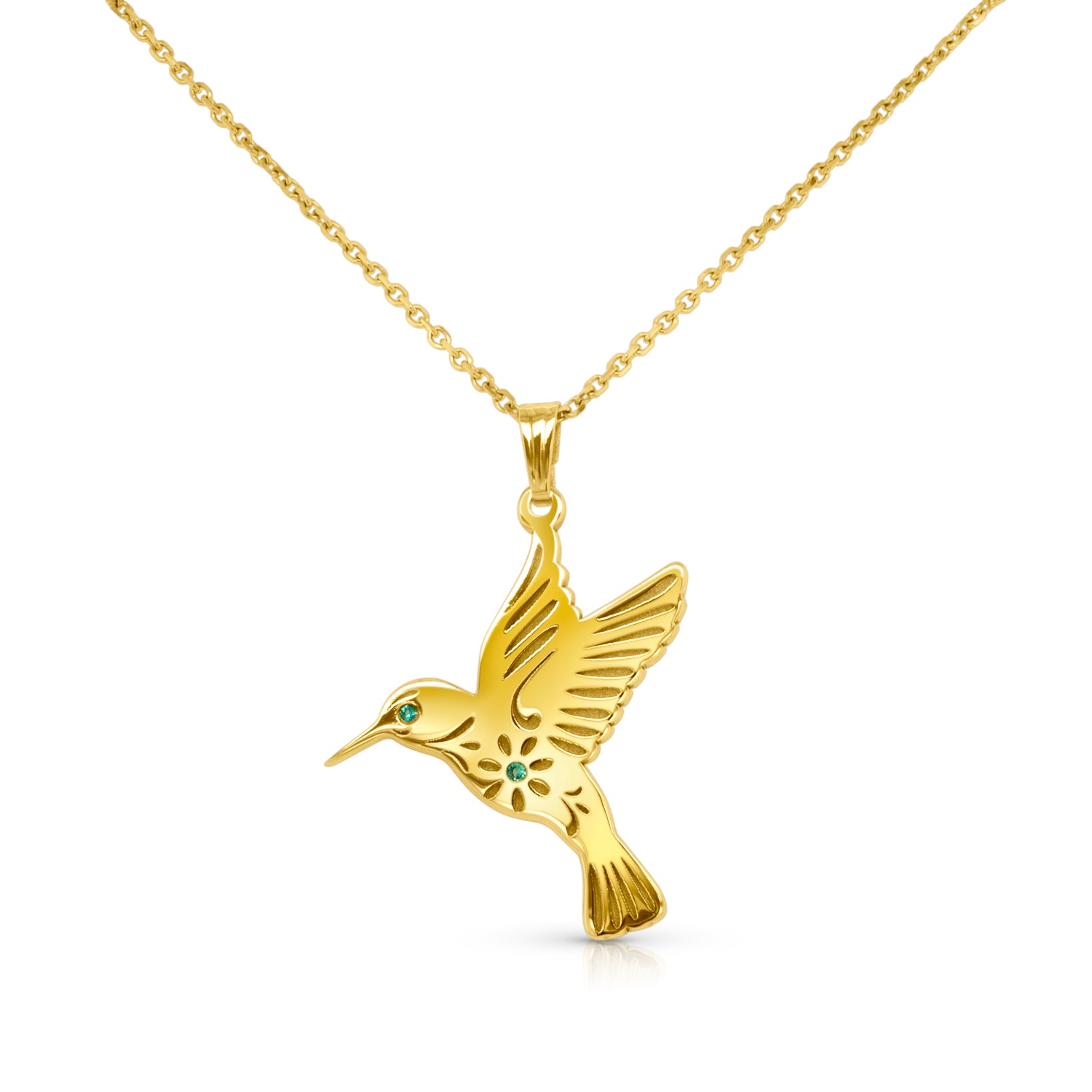 A image showing the final presentation of the Custom Hummingbird Charm