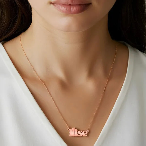14 Karat Lowercase Bold Name Necklace