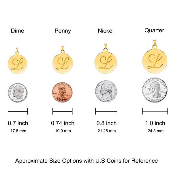 Personalized Initial Disc Pendant