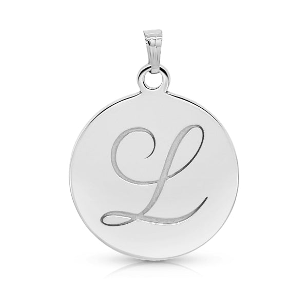 Personalized Initial Disc Pendant