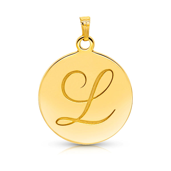 Personalized Initial Disc Pendant