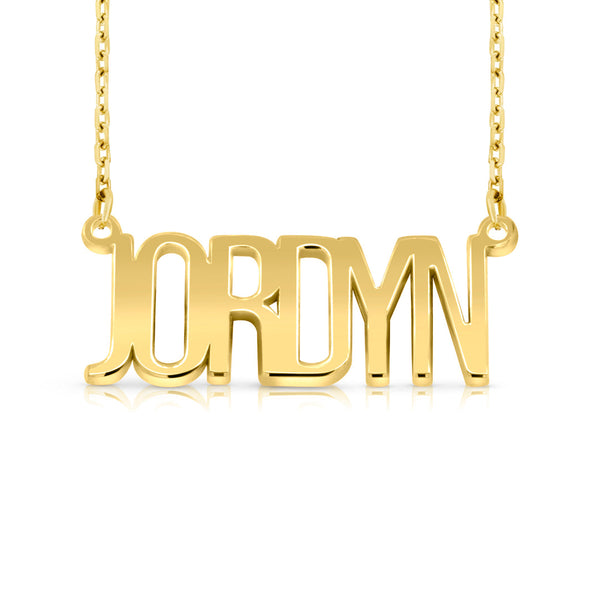 14 Karat Thin Letter Name Necklace