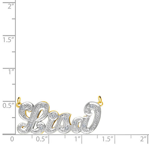 14 Karat Diamond Cut 3D Name Necklace