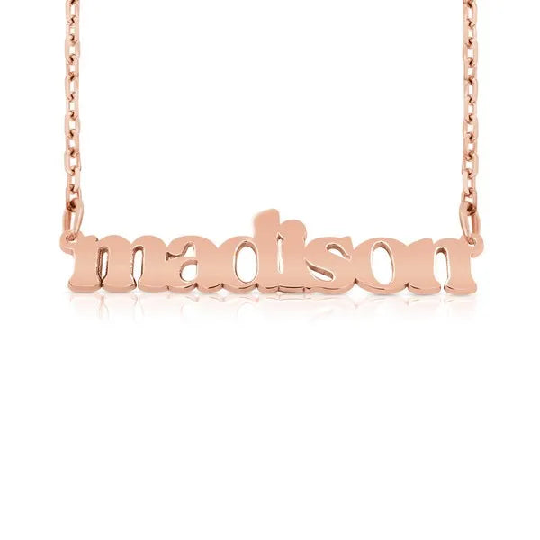 14 Karat Lowercase Bold Name Necklace