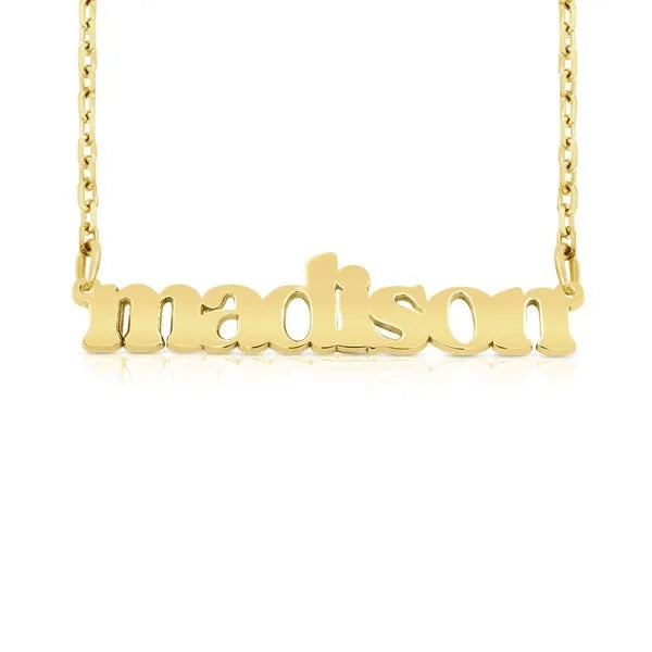 14 Karat Lowercase Bold Name Necklace