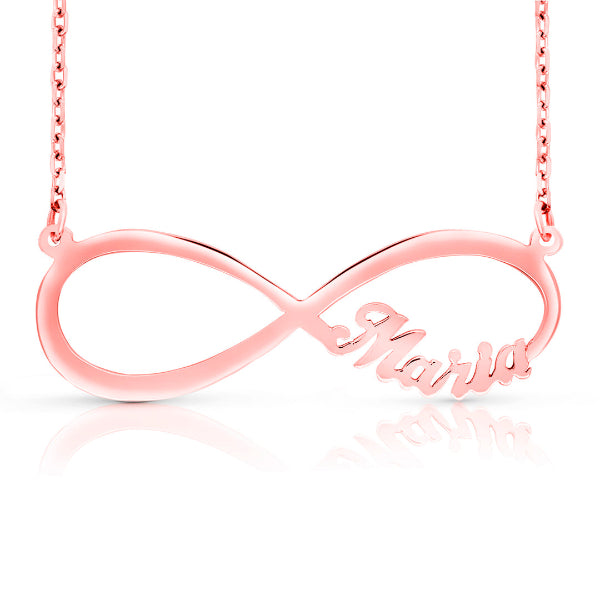 14 Karat Infinity Name Necklace