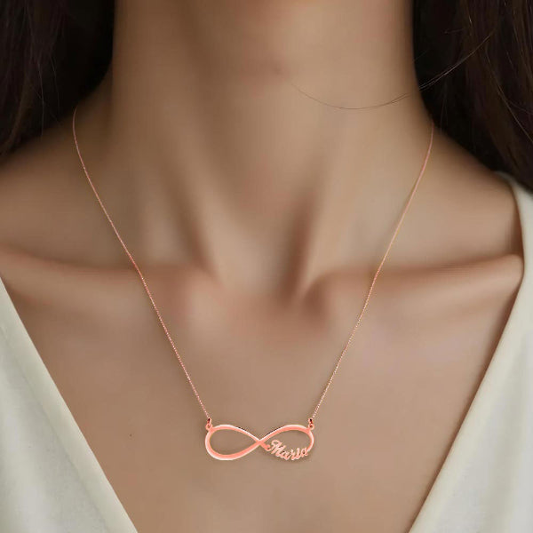 14 Karat Infinity Name Necklace