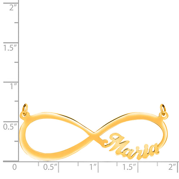 14 Karat Infinity Name Necklace