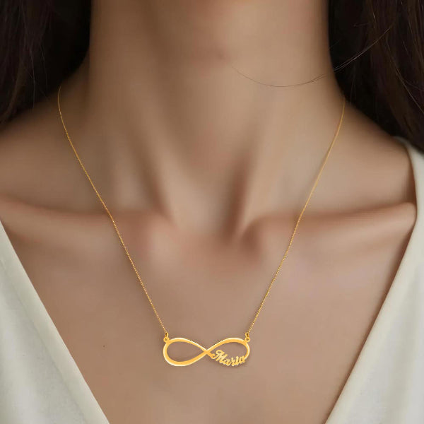14 Karat Infinity Name Necklace