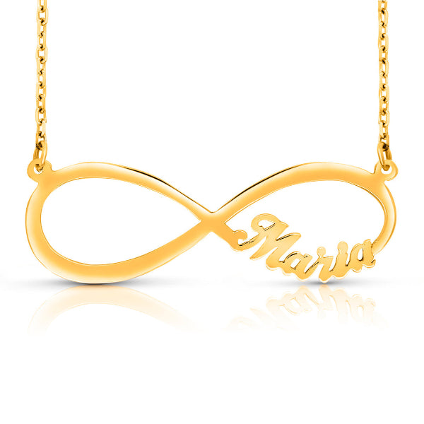 14 Karat Infinity Name Necklace