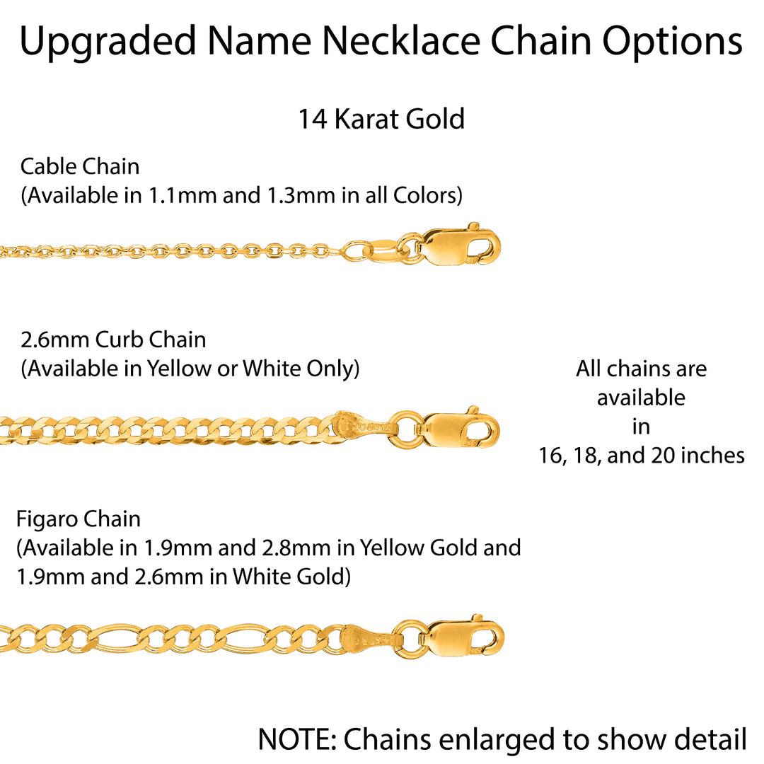 14 Karat Lowercase Bold Name Necklace