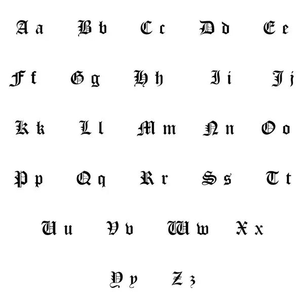 Sterling Silver Gothic Style Name Necklace