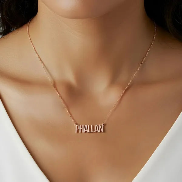14 Karat Thin Letter Name Necklace