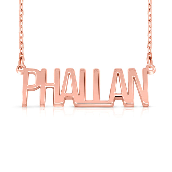 14 Karat Thin Letter Name Necklace