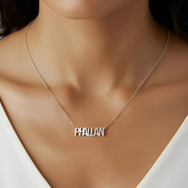 14 Karat Thin Letter Name Necklace
