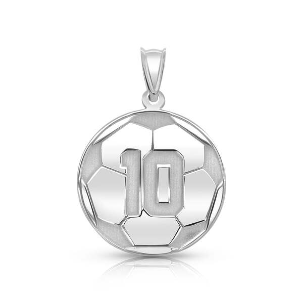 Personalized Soccer Ball Charm Pendant with Number