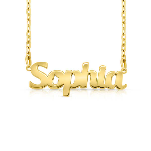 14 Karat Bold Print Name Necklace