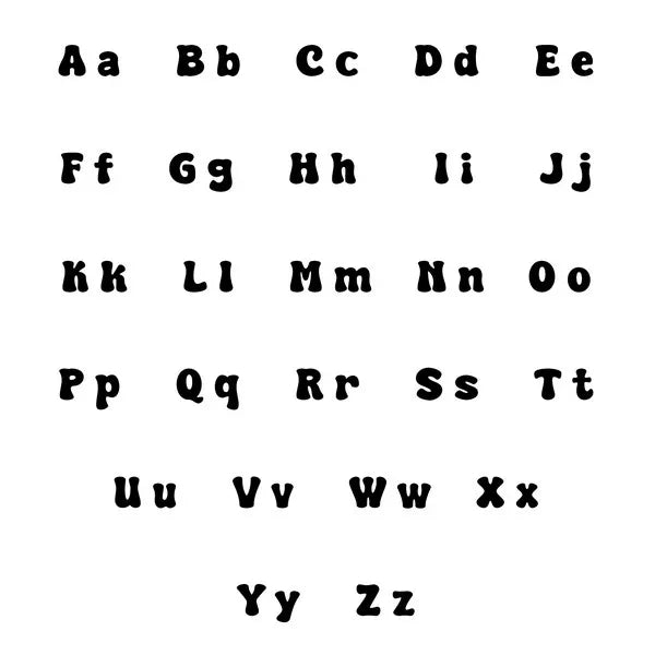 14 Karat Retro Letter Style Name Necklace