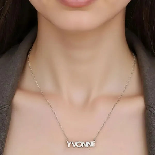 14 Karat Fluted Name Necklace