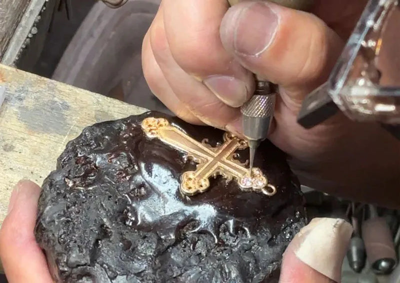 Casting in 14 Karat Gold and Diamond Setting