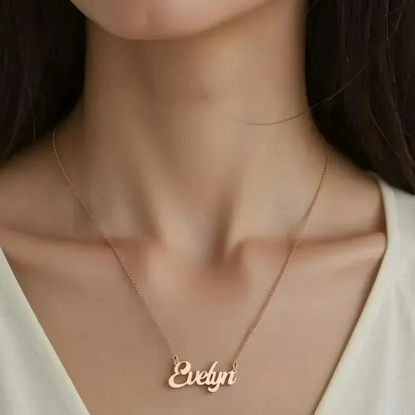 Rose gold 14k name necklace